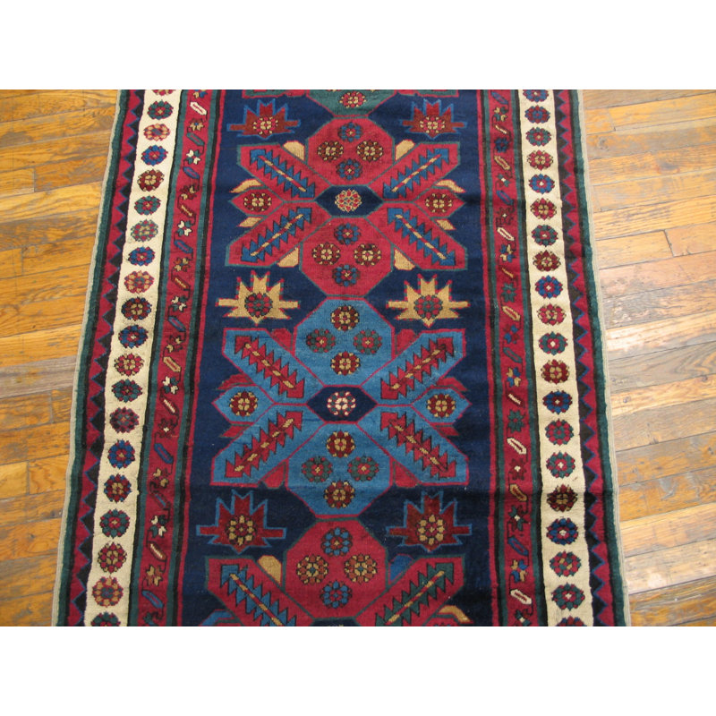 Antique Kazak Caucasian Blue 1900s Rug