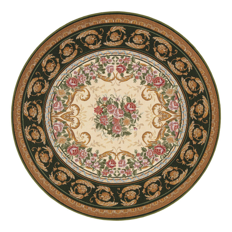 Tapis d'extérieur traditionnel, Rond 5 pi 1 po