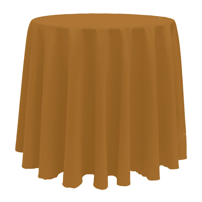 Solid Color Round Tablecloth, 108" x 108", Copper