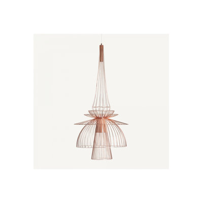 Lustre art déco en cuivre