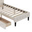 Lit plateforme tapissier simple capitonné Buchman-88630564