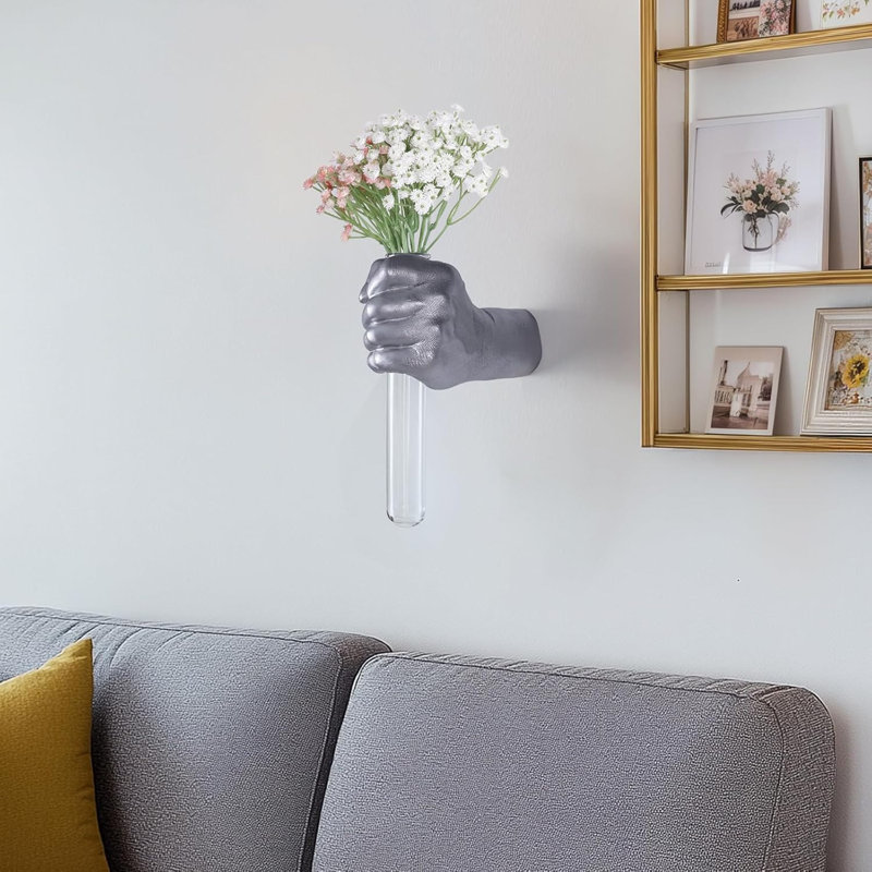 Décoration murale moderne décorative vase en argent