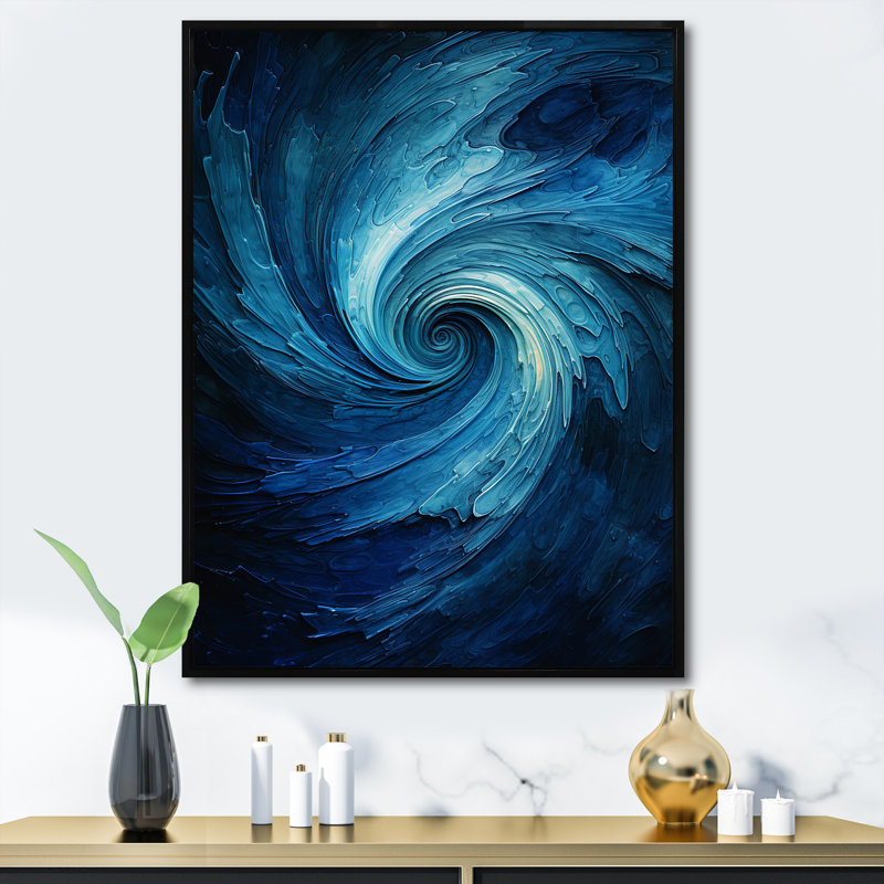 Provencher - Abstract Spirals Canvas Prints, Black Floater Framed Canvas, 40" H x 30" W x 1.5" D