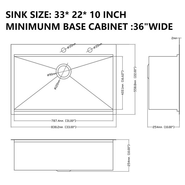 Dimensions du produit