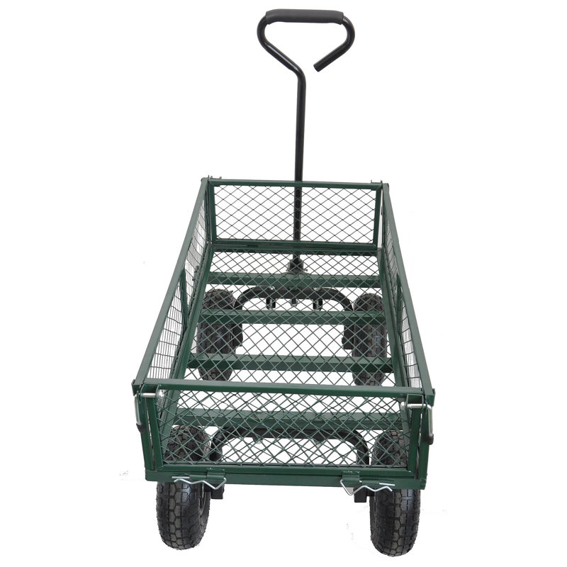 Les chariots de jardin Wagon Cart facilitent le transport du bois de chauffage (vert)
