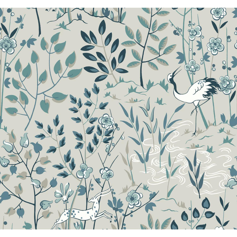 Rouleau de papier peint lisse L 27 pi x l 27 po Aspen, Gris