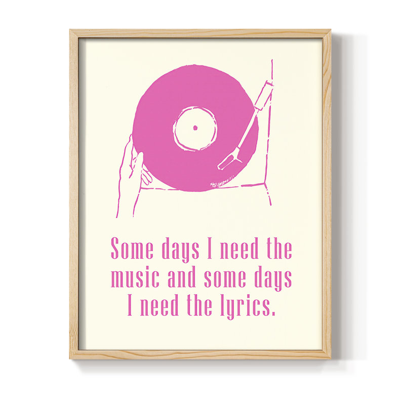 Sweet Melody II Framed Print - Solid Wood, Natural, 15" H x 12" W