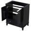 Meuble-lavabo 30 po sans lavabo, base seulement, armoire de salle de bain multifonctionnelle avec portes et tiroir
