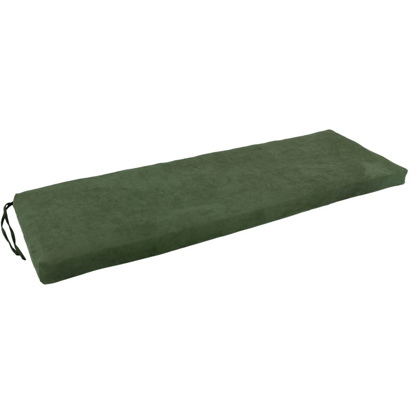 Outdoor 3'' Bench Seat Cushion, Hunter Green