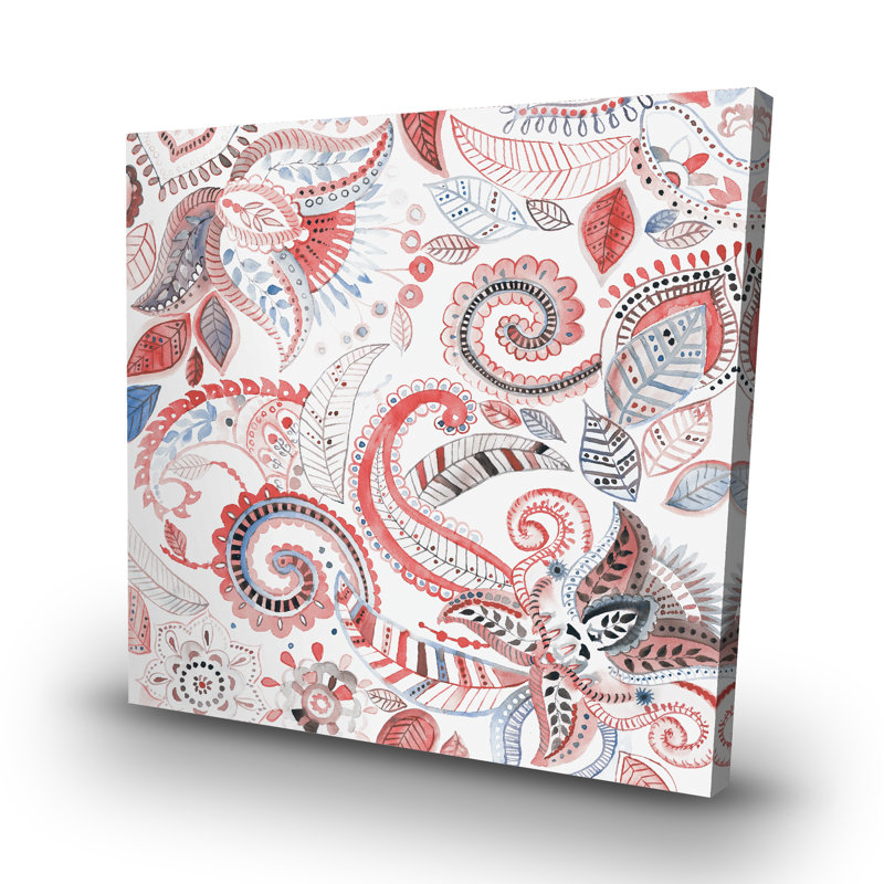 Paisley pattern - 32"x32" art on canvas