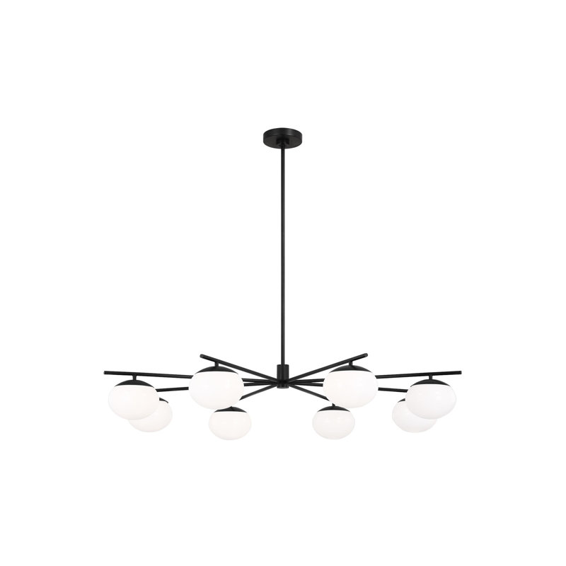 8 - Light Chandelier, Aged Iron