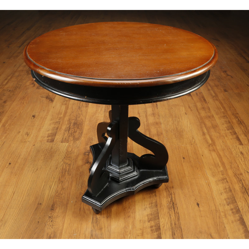 Solid Wood End Table, Black