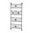 Black Charlotin Metal Tall Wire 5 Slot Magazine Rack Holder with Suspended Baskets and Label Slots-2015200780