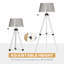 Lampe trépied DEL 56,25 po Hetti