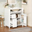 Meuble-lavabo de salle de bain avec lavabo en céramique, portes à fermeture douce et organisateur de porte pour un rangement efficace et une conception moderne-1395507887