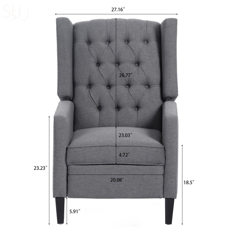 Fauteuil inclinable large manuel, Grey