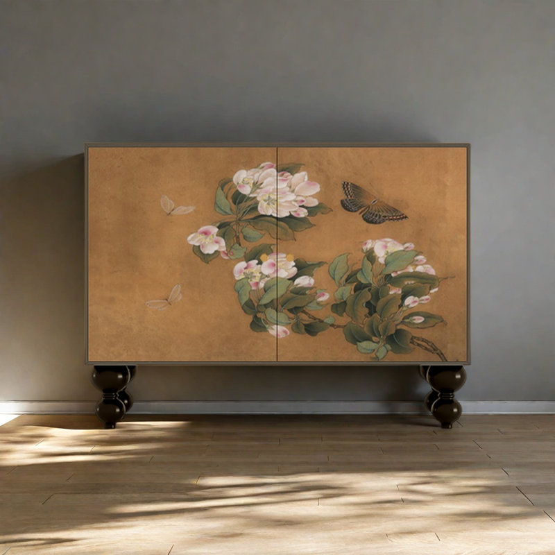 Armoire à motif floral rétro Lotus