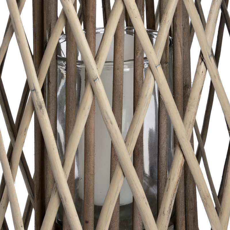 Mamta Wood Tabletop Lantern, 110cm H x 15cm W x 21cm D