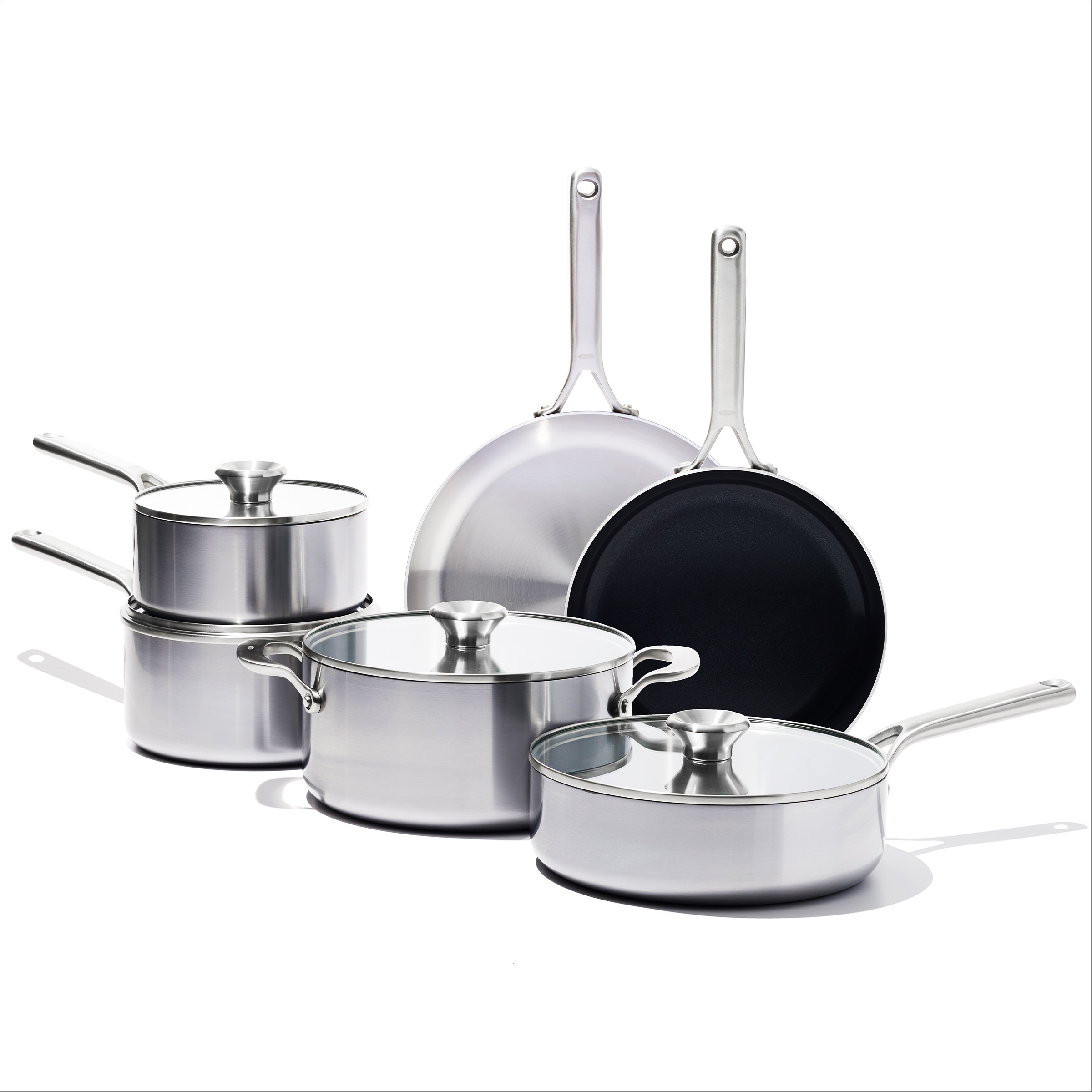 Heritage Steel Enhanced 5-ply Stainless 10-Piece Core Cookware Set