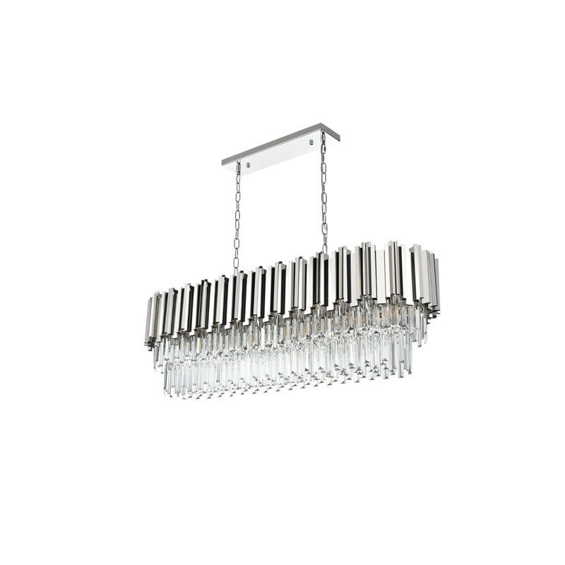 Lustre rectangulaire Lenora , Chrome chrome