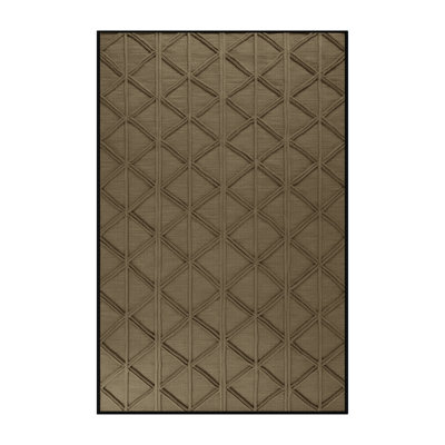 Tapis brun treillis lavable à la machine