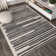 Augie Modern Berber Stripe Cream/Black Rug