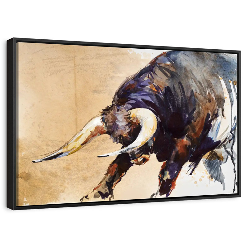 Raging Bull, 13" H x 19" W