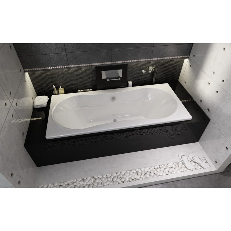 2050mm x 105mm Drop-In Soaking Acrylic Bathtub