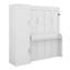 Grand lit escamotable avec garde-robe et bureau, armoire murale pliable en bois avec vérins à gaz, station de charge