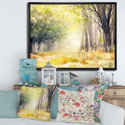 «Bright Sunshine Through The Forest Trees IV», reproduction sur toile flottante