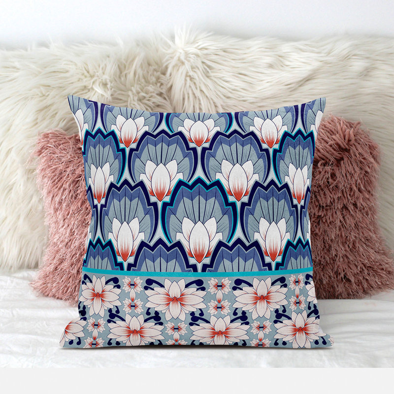 Coussin 26 x 26, Gris te bleu