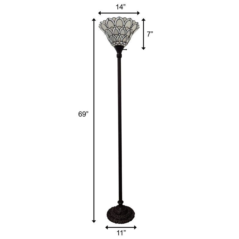 Sandell 69'' Dark Bronze Torchiere Floor Lamp