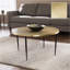 Table basse ronde avec plateau en relief
