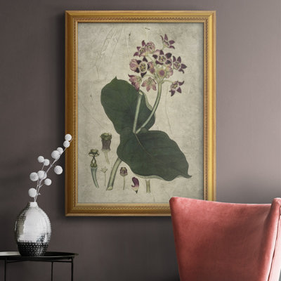 Aubergine Florals III, toile encadrée de qualité supérieure - prête à être accrochée