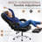 Laurren Reclining Office Chair with Massage, Ergonomic Executive Chair with Foot Rest-1987002434