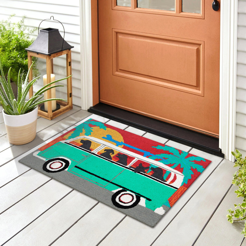No Pattern And Not Solid Color Polyester Kitchen Mat, 24" W x 36" L