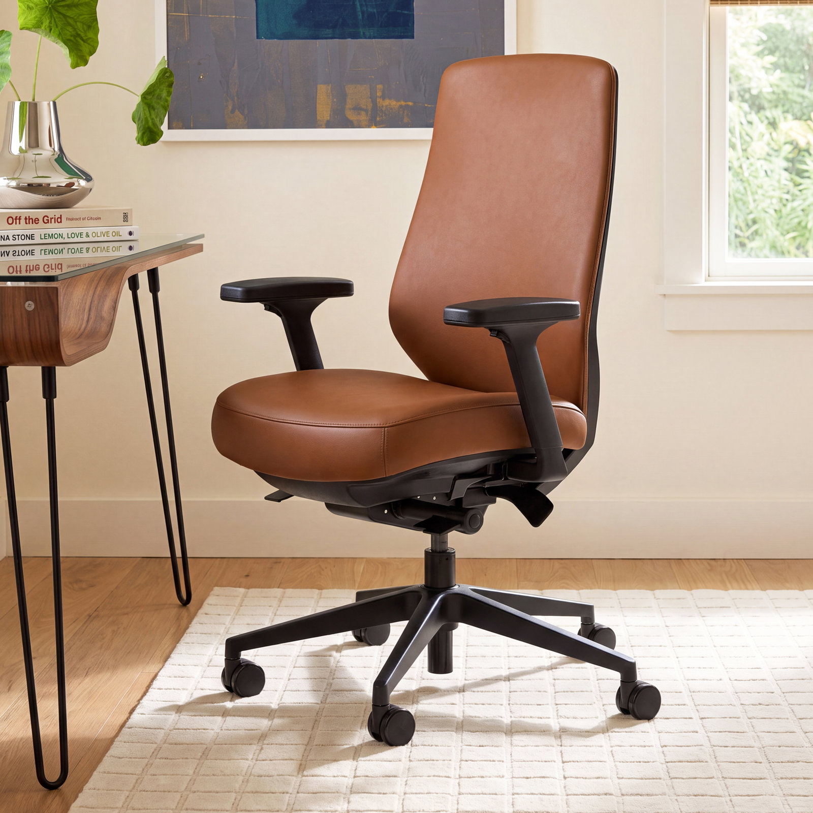 Ergonomic Chair Pro - Leather, Saddle