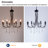 Classic 8-light Dimmable Black Chandelier With Crystal Accents
