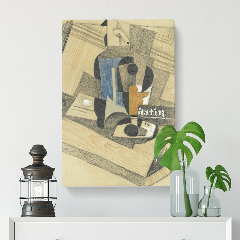 Siphon And Glass by Juan Gris - Wrapped Canvas Painting, 60cm H x 40cm W x 3cm D