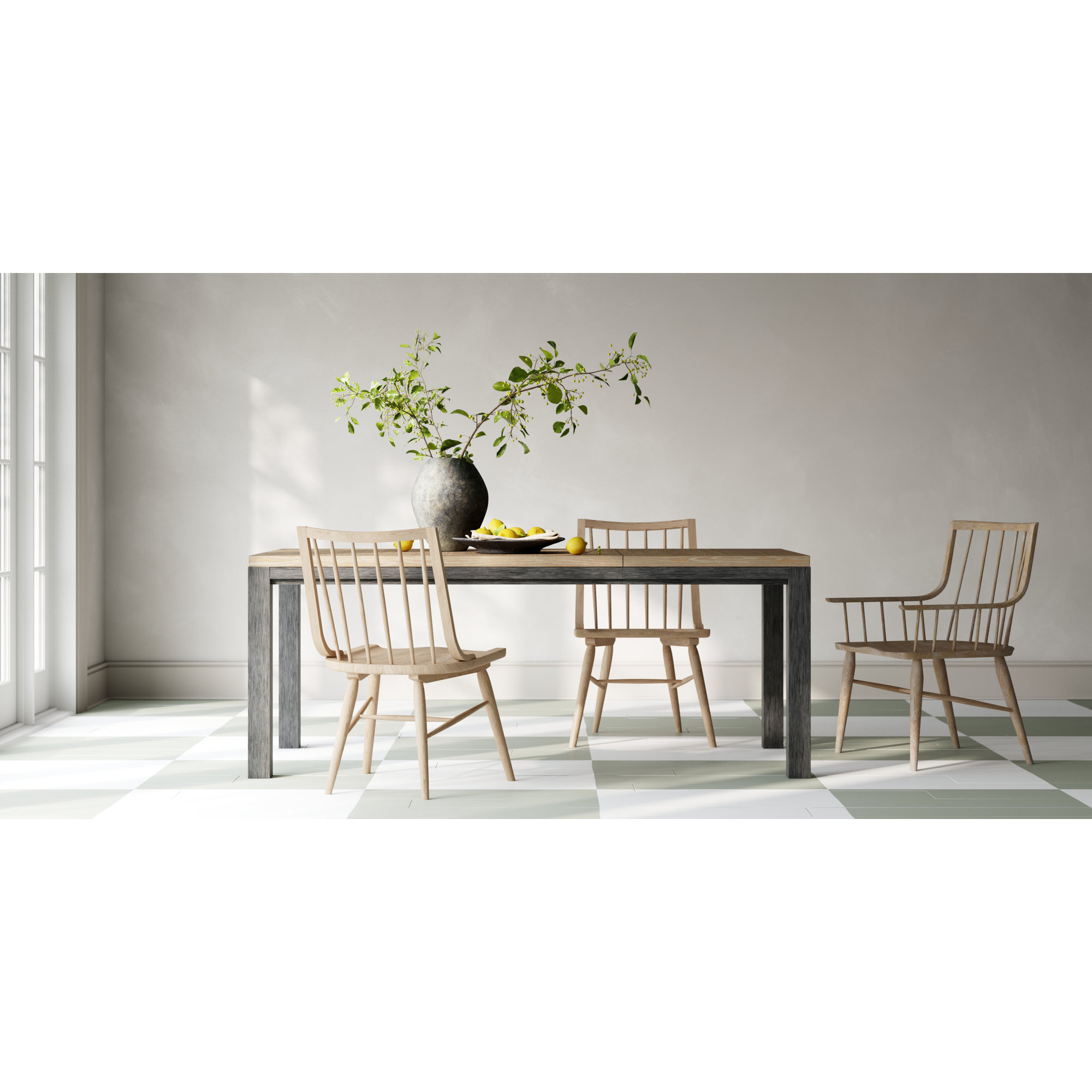 Aisling Handmade Ceramic / Porcelain Floor Vase, Gray, 27.6" H x 23.4" W x 23.4" D