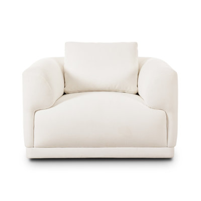 London Swivel Chair-Crypton Nomad Marshmallow