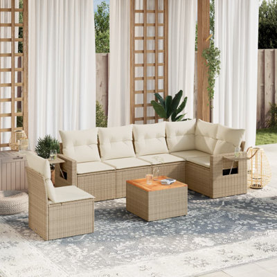 Ensemble de canapé de jardin Vidaxl beige