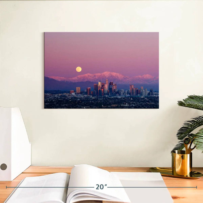 Pleine lune Nicci sur Los Angeles, H 8 po x l 12 po