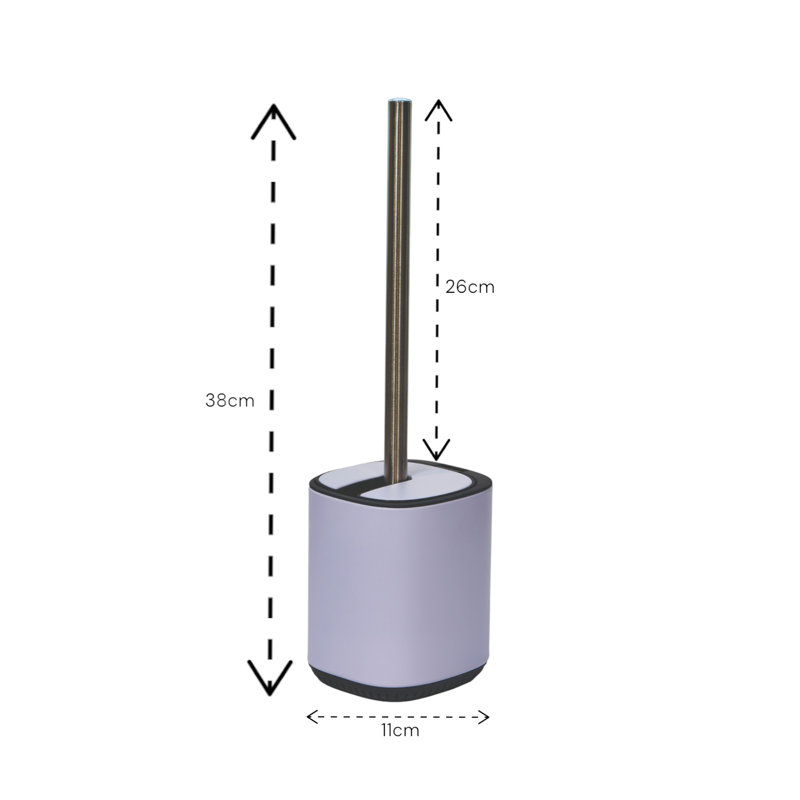 Echo Steel Toilet Brush & Holder, Lilac