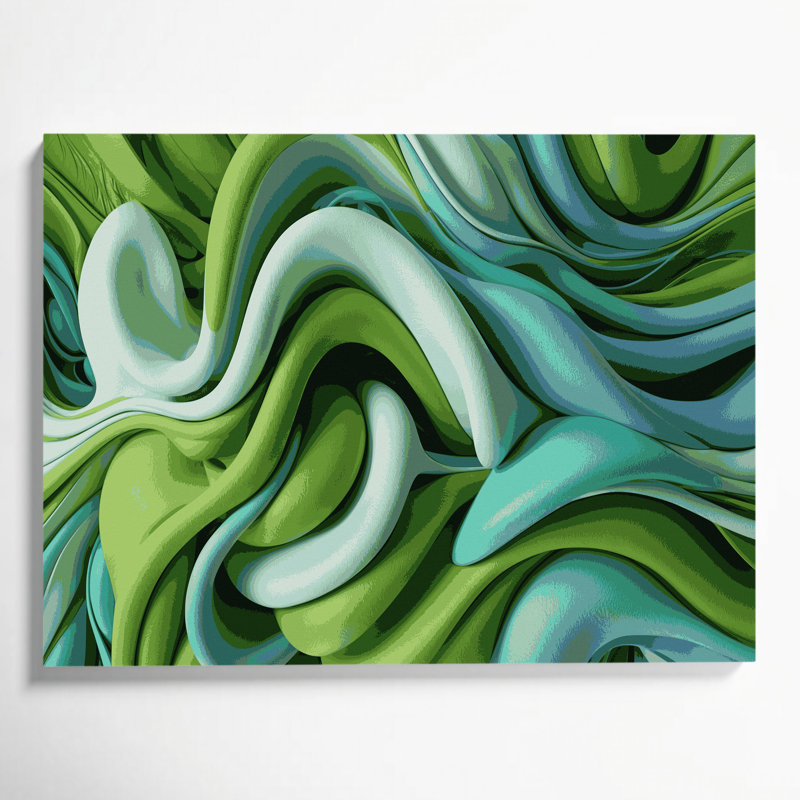 Art mural sur toile Biomorphic Abstraction 48, H 24 po x l 36 po