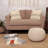 Ignazia Upholstered Cotton Storage Ottoman