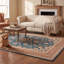 Tapis Kingsley traditionnel surteint uni bleu sarcelle, or et crème, lavable en machine, antidérapant, à poils courts, pour l'intérieur et l'extérieur, adapté aux animaux domestiques, idéal pour le salon, la chambre, la salle à manger, l'entrée, le couloir ou le bureau.-1015815381