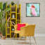 «Pink Cockatoo with Leaves», art mural sur toile flottante noire par Ashley Singleton-711468619-711468618