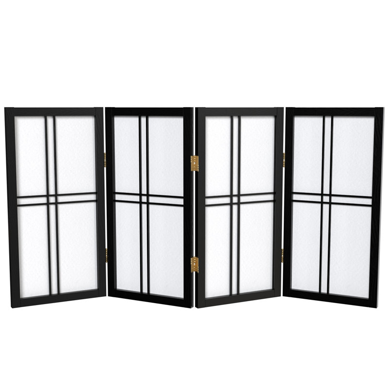 Paravent court 24 po Keitez, Noir, 4