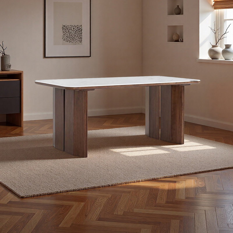 Table de salle à manger élégante et minimaliste, H 29,84 po x L 70,86 po x l 35,43 po